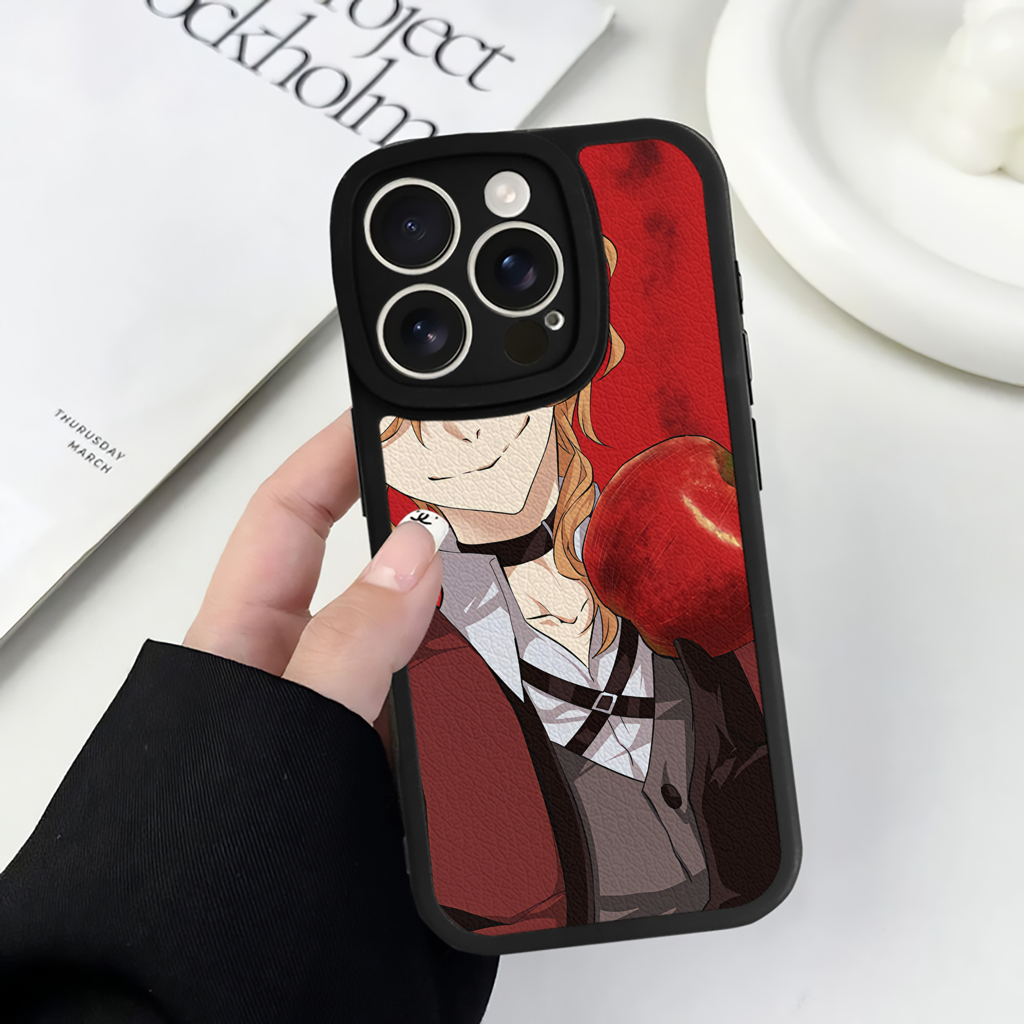 （画像用） 文豪ストレイドッグス Bungo Stray Dogs 【iPhone 16シリーズ対応】シリコンスマホケース（レザー調） 材質：シリコン